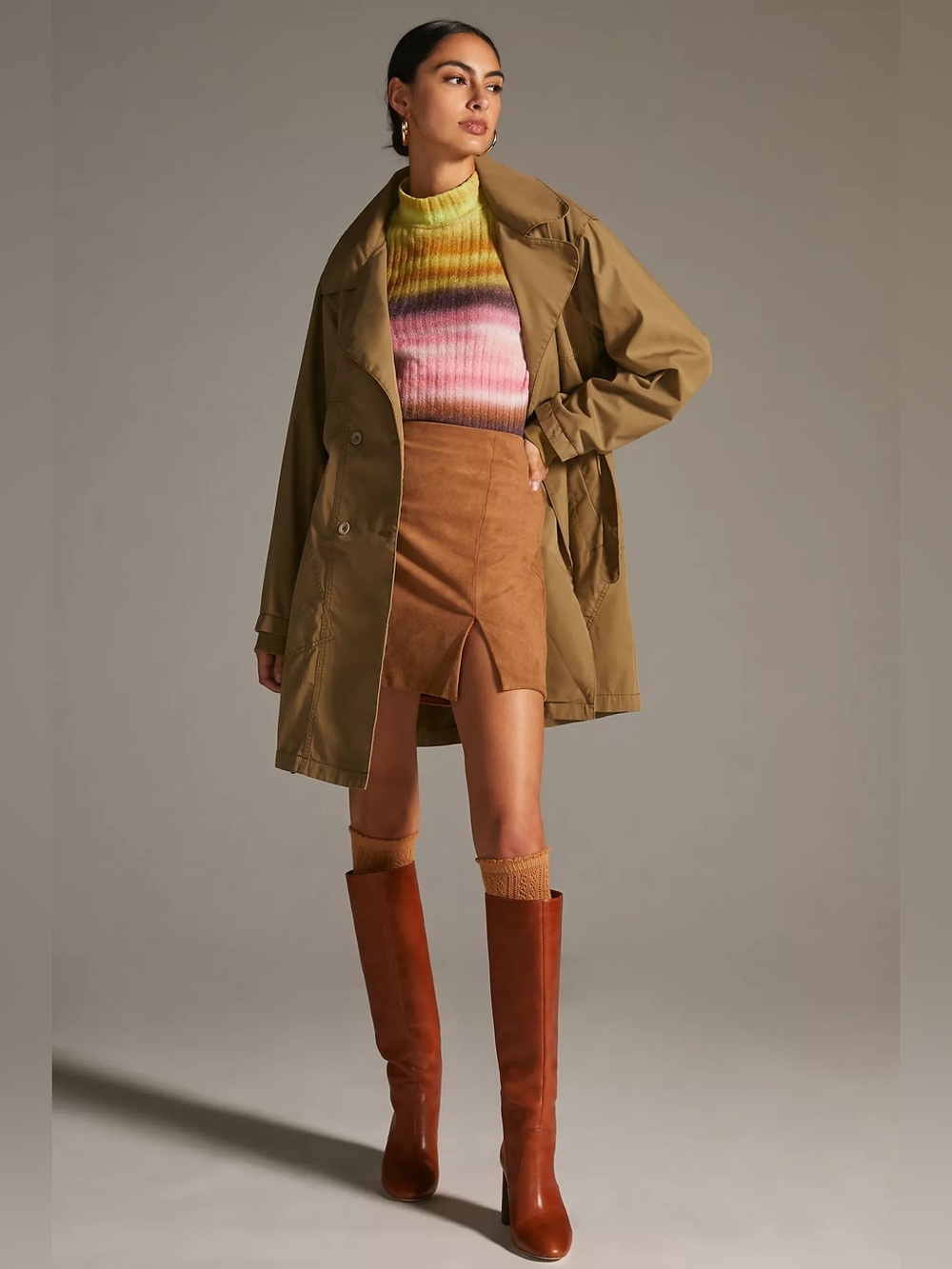 By Pilcro and The Letterpress Khaki Trench Coat — Size S